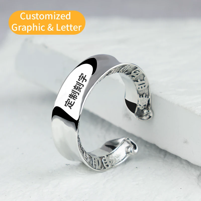 Мужские и женские винтажные Открытые Кольца из серебра 925 пробы с римскими