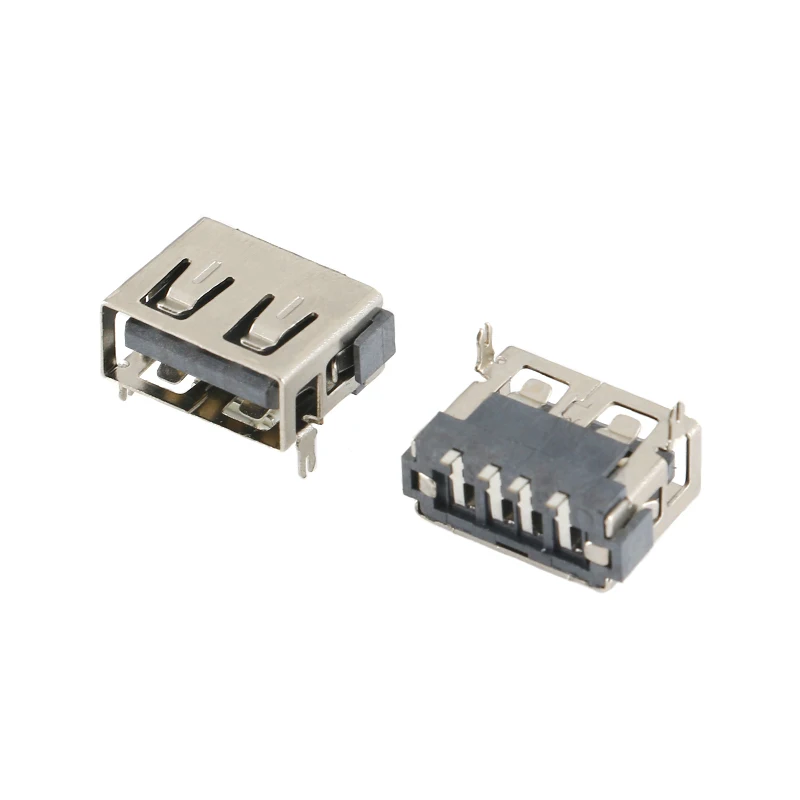 10 шт./лот тип A гнездо USB 2 0 короткий корпус 4 контакта фута 90 вставок Прямая зарядка