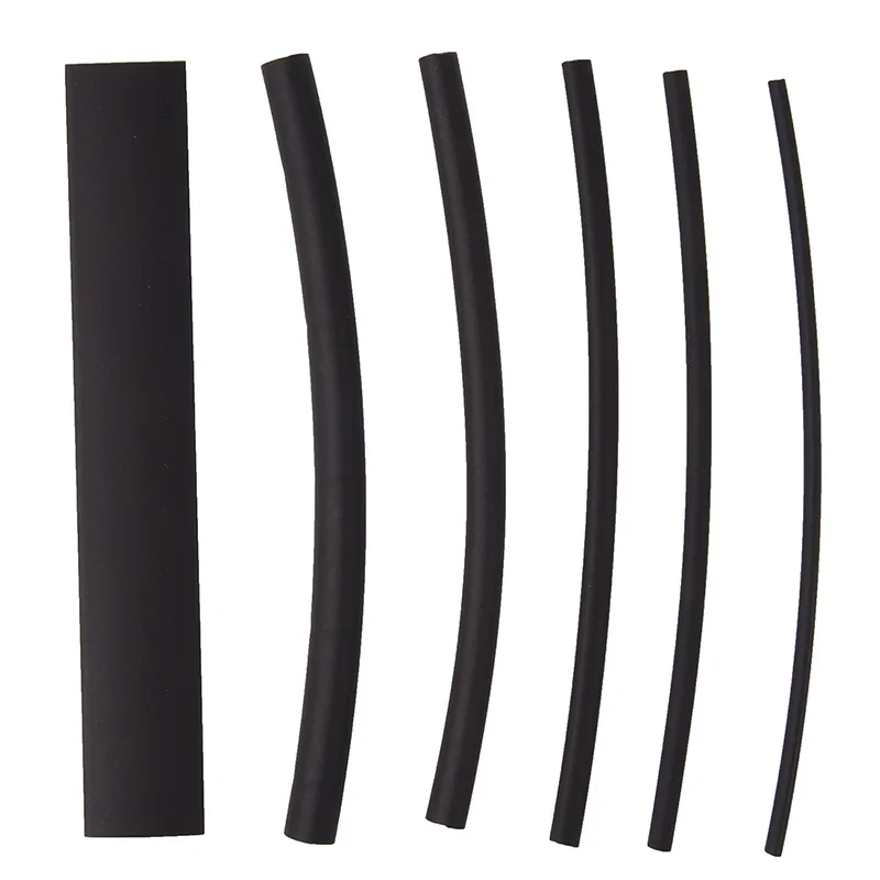 Top 53Pcs терм усадочная черный клей выстроились трубки провода Обёрточная бумага 3:1