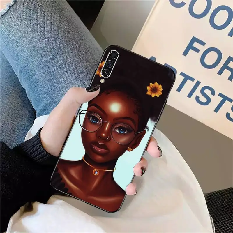 

melanin African black girl Phone Case For Samsung galaxy A S note 10 7 8 9 20 30 31 40 50 51 70 71 21 s ultra plus