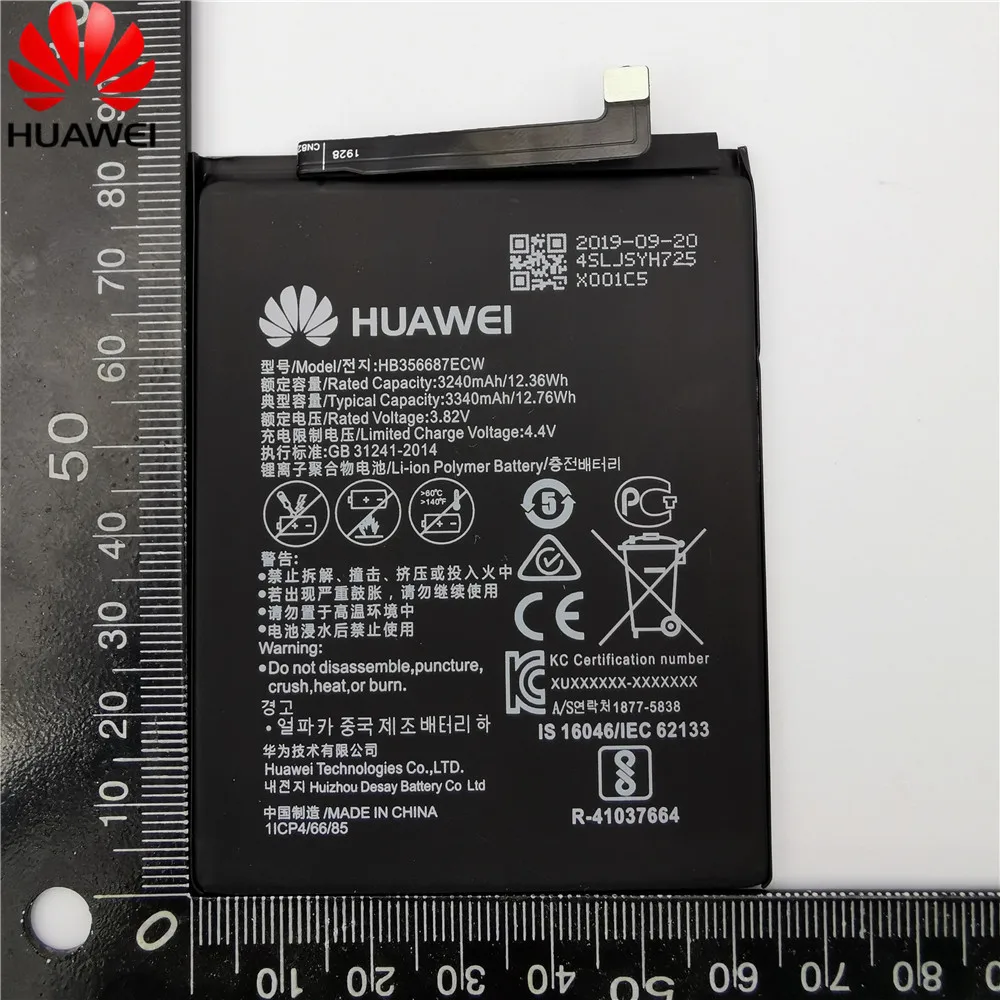 Hua Wei настоящий 3340 мАч HB356687ECW для huawei Nova 2 plus/Nova 2i/G10/mate 10 Lite/Honor 7x/Honor 9i батареи+ Инструменты
