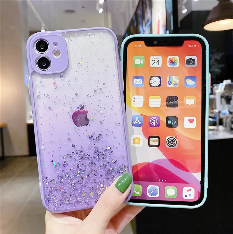 Яркий блестящий мягкий чехол из ТПУ с сердечками для huawei P30 Pro чехол-накладка p20 Lite