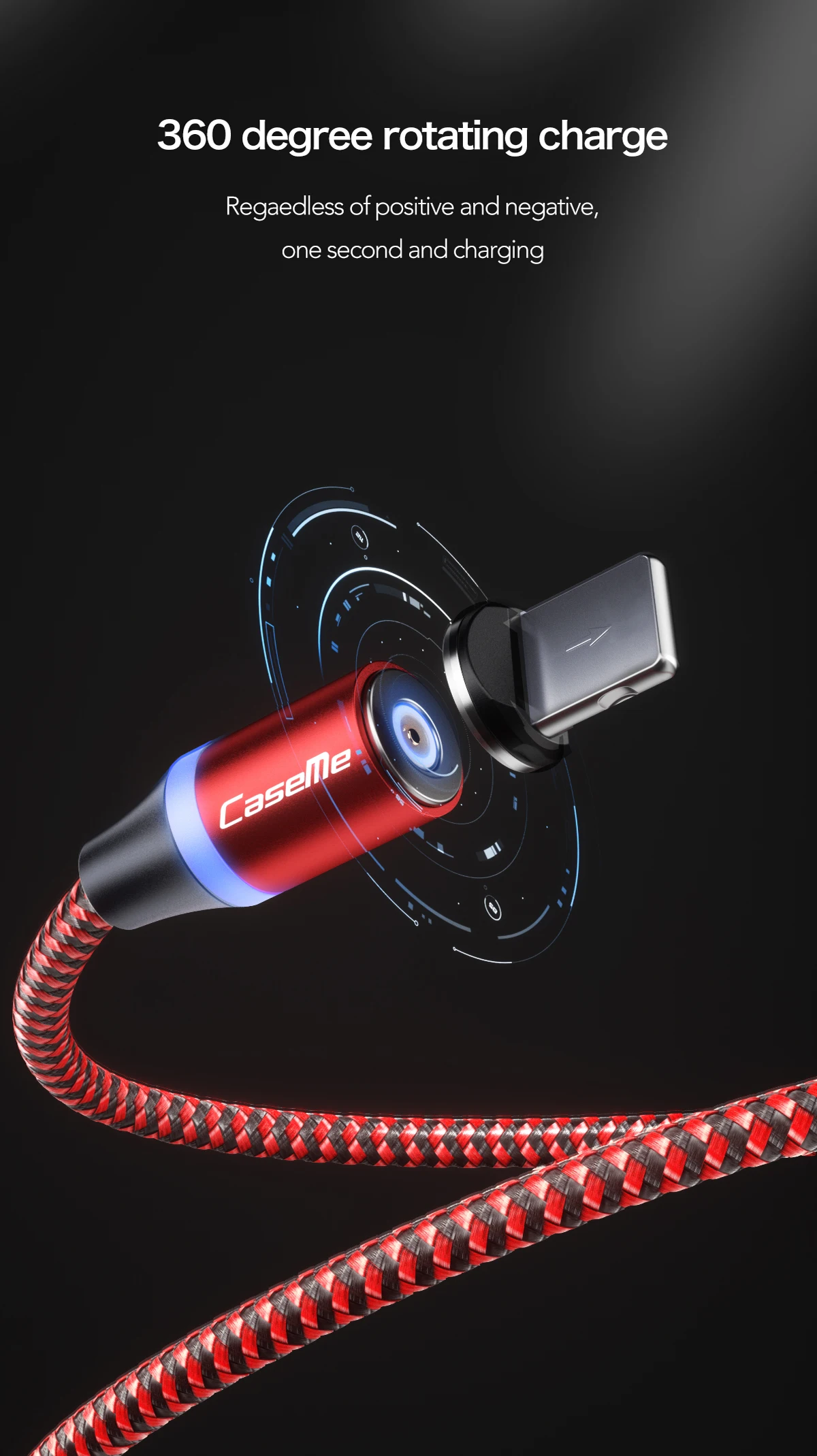 1 м нейлоновый Плетеный светодиодный индикатор Магнитный usb-кабель для быстрой зарядки кабель типа C для передачи данных Магнитный зарядный кабель микро-usb провод