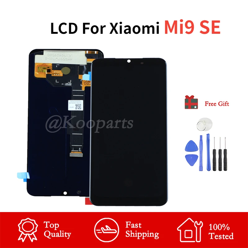 

Amoled Oled LCD Display For Xiaomi Mi9 SE Mi 9SE M1903F2G Mi 9 SE LCD Screen Replacement With Fingerprint 100% Tested No Pixel