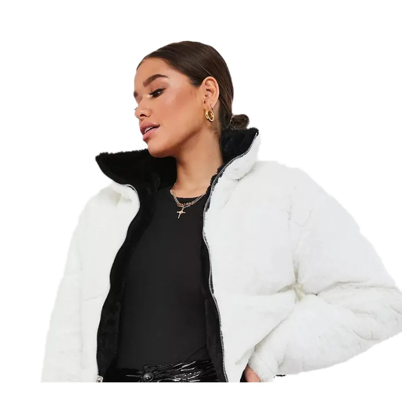 

2020 New Autumn Winter Double Sided Jacket Women Short Turn Down Collar Coat Female Casual Solid Color Female Chic Clothes