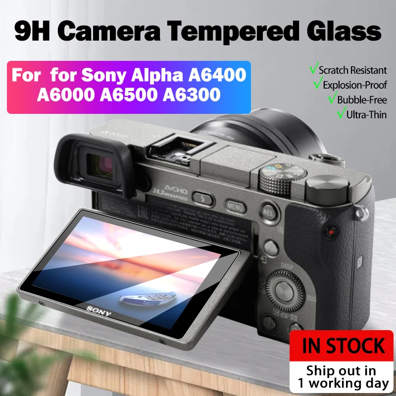 Protector de pantalla de vidrio templado 9H para cámara, película protectora para Sony Alpha A6400, A6000, A6500, A6300