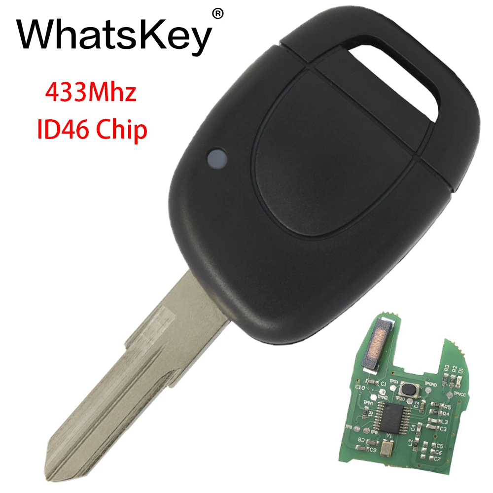 Ключ дистанционного управления WhatsKey 1 кнопка 433 МГц чип ID46 PCF7946 для Renault Master Kangoo Scenic