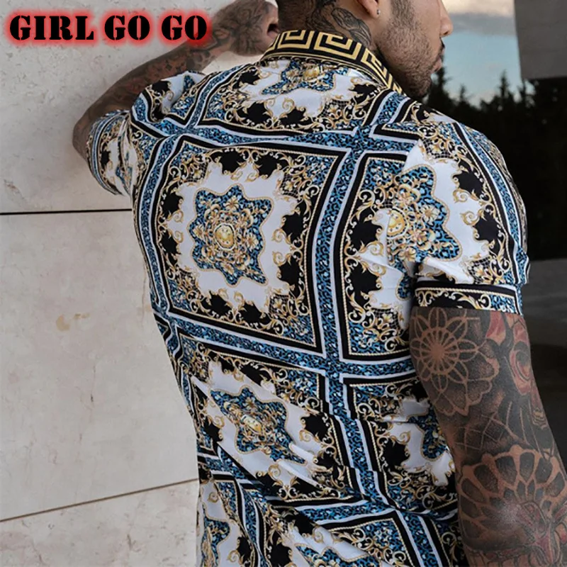 

2021 summer vintage shirt men retro cardigan short sleeve shirts mens clothing male S to XXXL plus size beach shirt