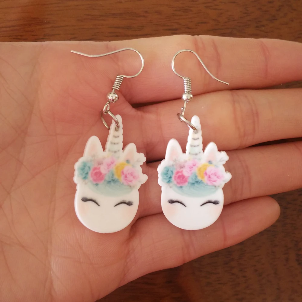 Женские акриловые серьги Menglina модные подвески из смолы с изображением лошади