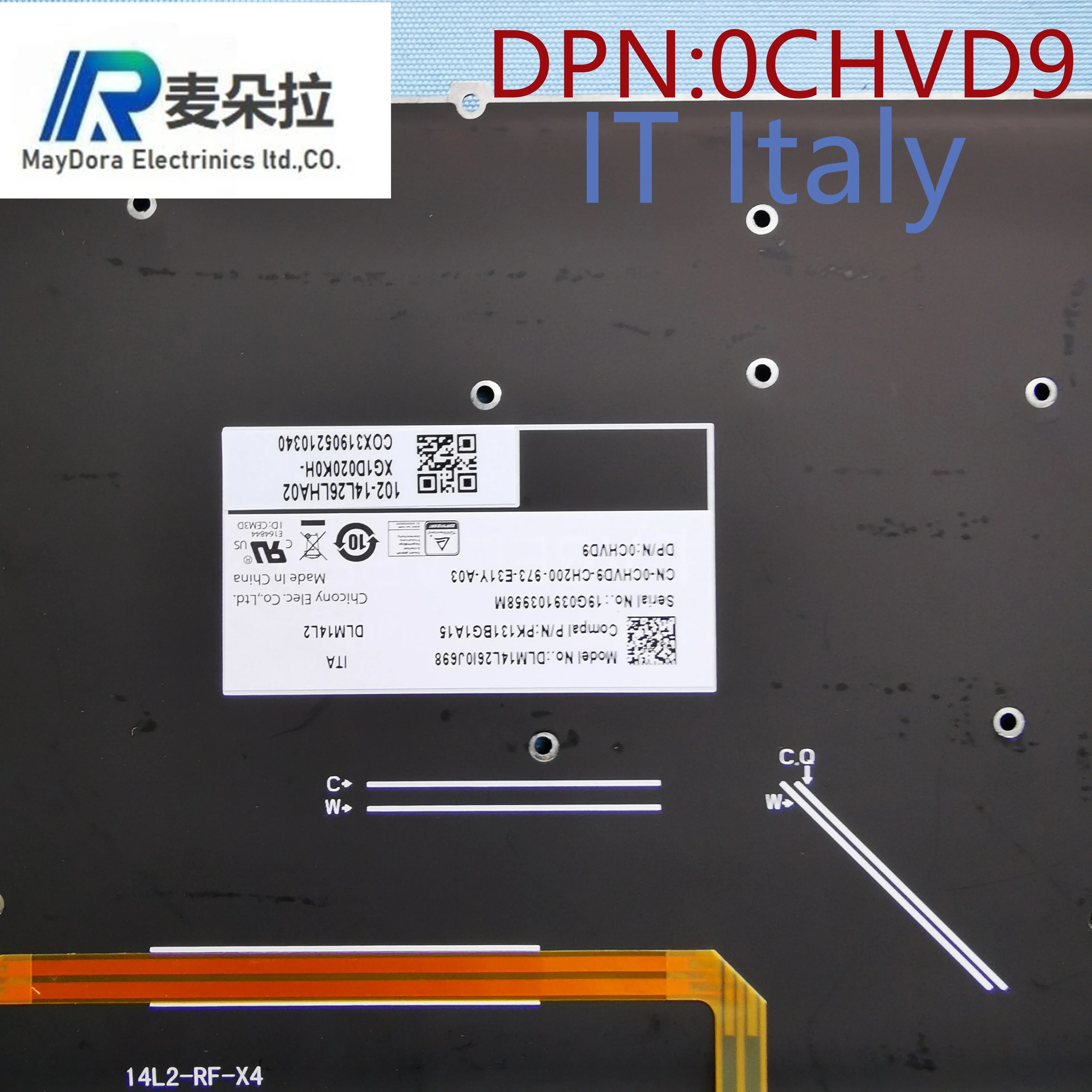 ITA Italy Backlight Keyboard for DELL XPS15 9550 9560 9570 PRECISION M5510 5520 5530 7558 laptop BLACK CHVD9 | Компьютеры и офис