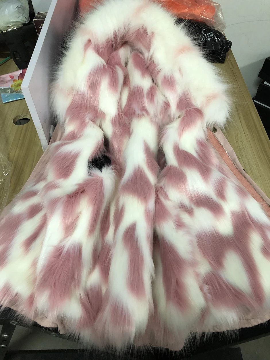 Dollplus/-30 градусов новая одежда для девочек с длинными рукавами, одежда с мехом зимняя куртка теплая детская одежда утепленный пуховик с капюшоном, пальто из искусственного меха подростков верхняя одежда; парка