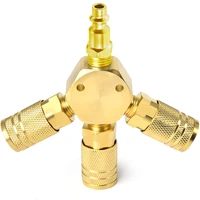 3 way quick coupler 14 npt connector air hose pneumatic tools america style copper core connector pneumatic tool hose connect