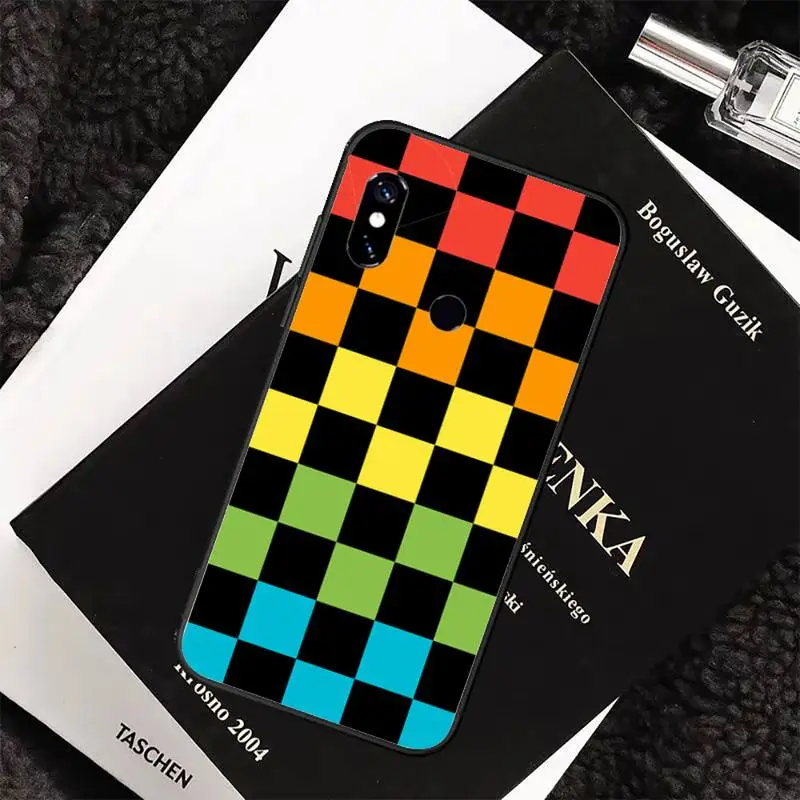 

Checkerboard Checkered Phone Case For Xiaomi Redmi 4x 5 plus 6A 7 7A 8 mi8 8lite 9 note 4 5 7 8 pro