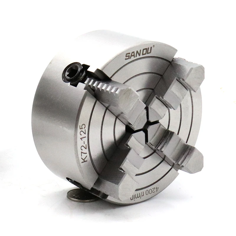 Аксессуары для токарного станка с ЧПУ четыре зажима 125 мм|independent chuck|four jaw chuckmanual chuck
