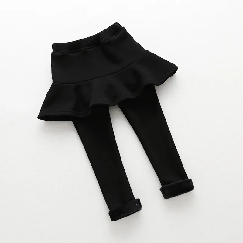 Новое поступление детские теплые флисовые леггинсы для девочек 2020 юбка штаны