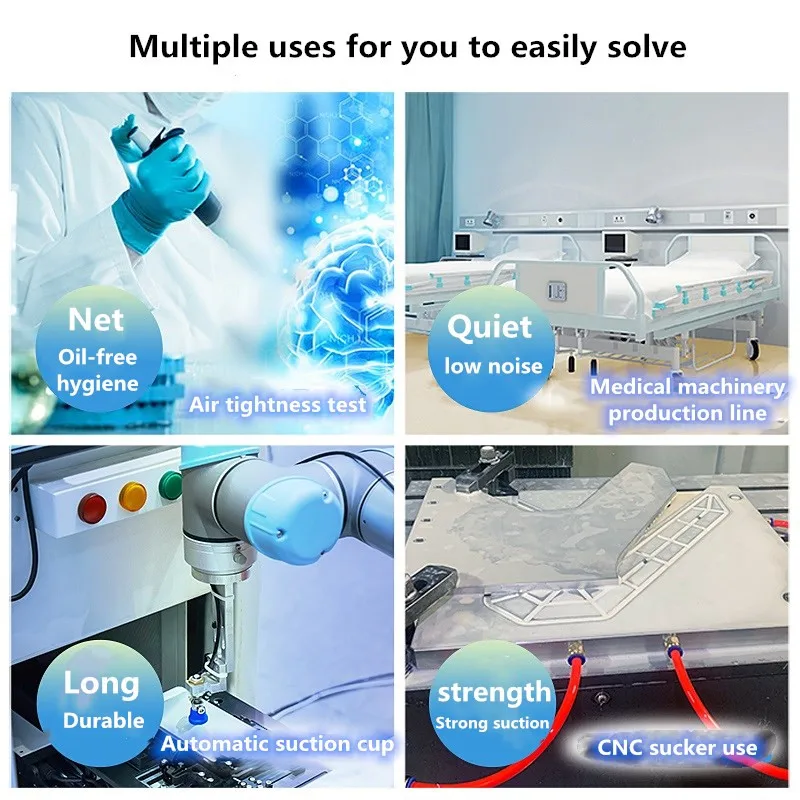 Компактный вакуумный насос 220 В для промышленного использования без масла с