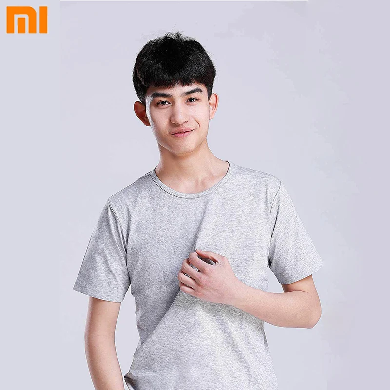 Xiaomi mijia 90 Серебряная ионная Антибактериальная футболка 2 шт. Мужская впитывающая пот и быстросохнущая дезодорант ультратонкая футболка