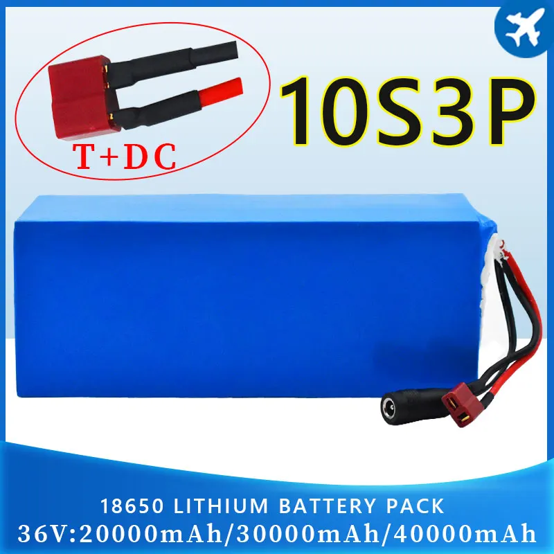 

100% Original 36V 40Ah 10S3P 18650 lithium battery pack 600Watt 20ABMS T plug For xiaomi mijia m365 pro electric bicycle scoot