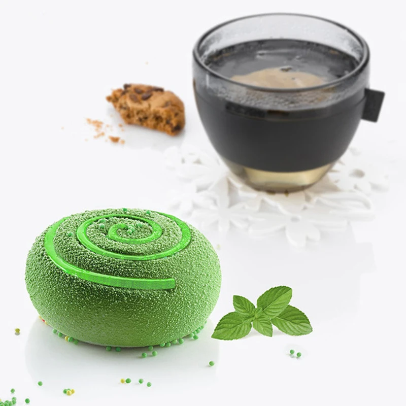 

6 Cavity Spiral Silicone Cake Mold for Kitchen Desserts Chocolate Mousse Bread Bakeware Baking Mould Decorating Tools