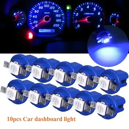 10 шт. T5 B8.5D 5050 1SMD датчик светодиодный приборной панели автомобиля боковые