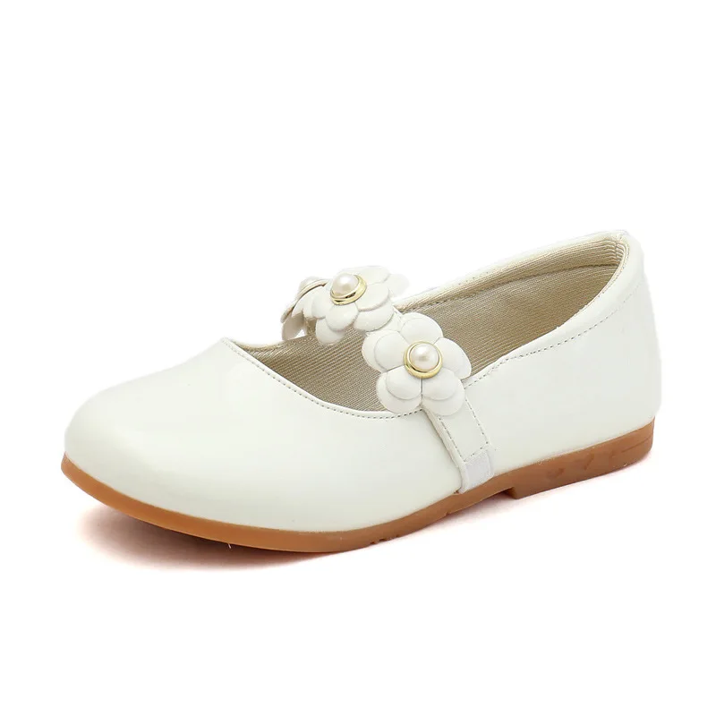 

SKOEX Children's Girl's Ballerina Flat Shoes Slip-on Mary Jane School Uniform Flats Flowers Kids Party Dress Princess Shoes