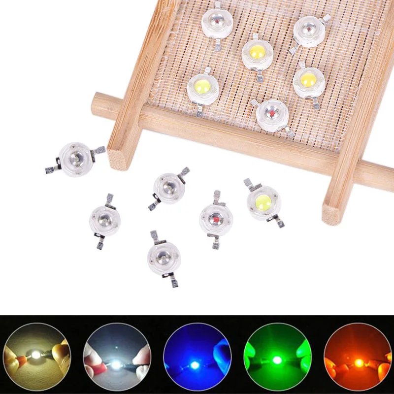 

10pcs 1W High-Power LED lamp Bulb Diodes Highlighting Lights Bead HighPower Lamp Beads