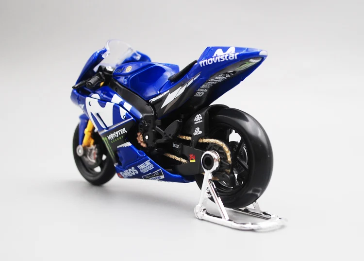 Гоночные мотоциклы Maisto 1/18 1:18 WGP 18 2018 Yamaha No46 модели с литым дисплеем игрушка для