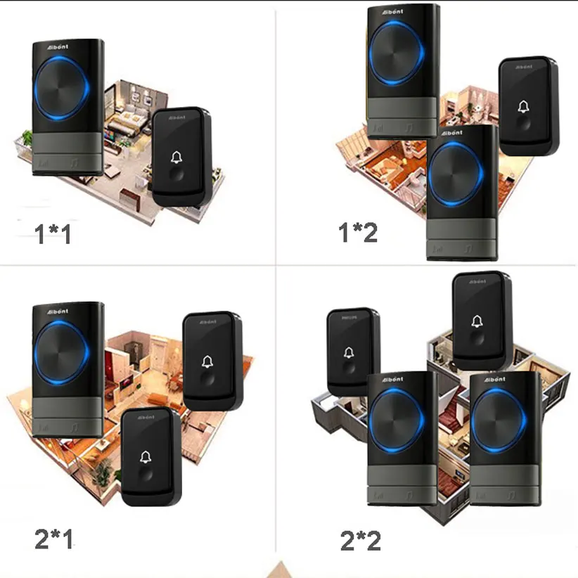 Умный беспроводной дверной звонок на дверь умный для домашней двери - купить по