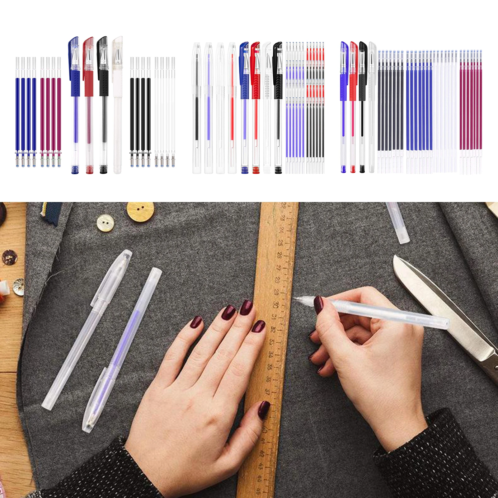 

Portable Practical 1Set 4 Colors Heat Erase Pens for Sewing Dressmaking