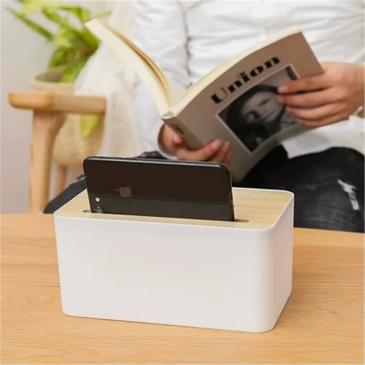 Простая коробка для салфеток с деревянной крышкой ящик из твердой древесины