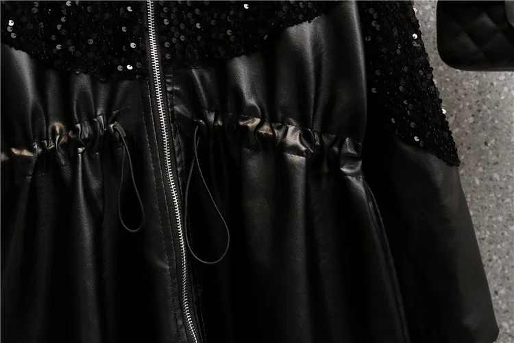 Куртка из искусственной кожи новинка 2021 модное женское пальто осенне-зимнее на