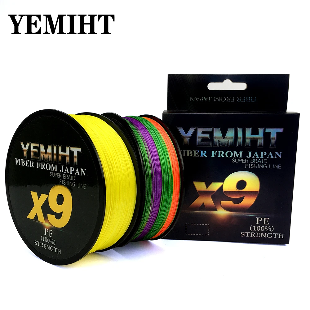 YEMIHT 500 м 300 100 100% ПЭ 9 нитей плетеная леска мультифиламентная супер прочная для
