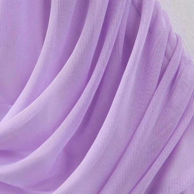 

Foridol mesh purple ruched dress for women sexy spaghetti strap bodycon mini dress evening party dress lady sundress 2020