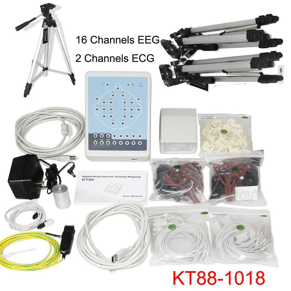 CONTEC KT88-1018 EEG Digital 16 Channels 2 leads Brain Electric Activity Mapping Systems CE | Красота и здоровье