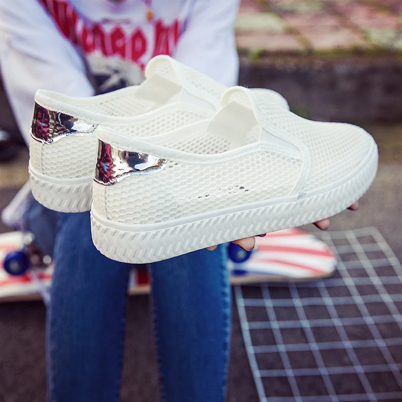 Новинка 2019 года женская повседневная обувь на плоской подошве блестящие