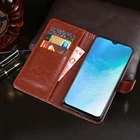 Чехол-книжка для Vivo Y19, деловой кожаный чехол-книжка для телефона Vivo Y19, чехлы с отделениями для карт, аксессуары