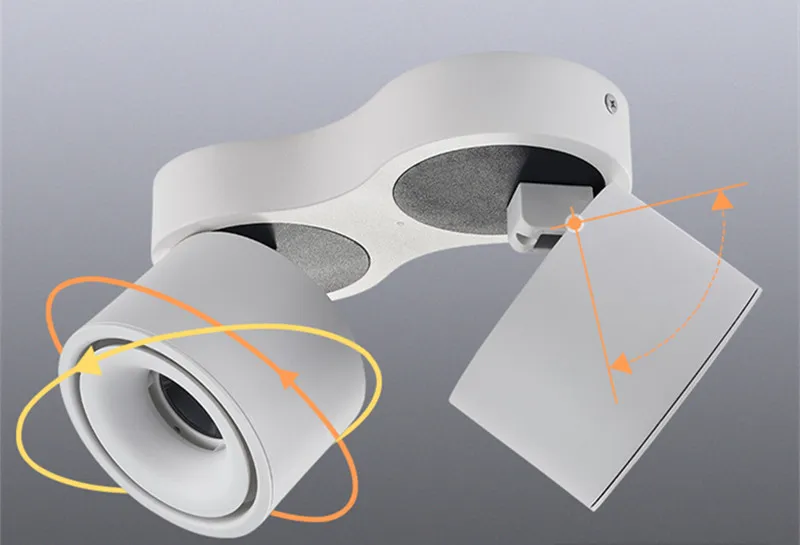 Лампа рассеянного освещения для установки на поверхности светодиодный COB Downlight14W/20 Вт вращающийся Светодиодный точечный светильник потолочный светильник с светодиодный драйвер AC110V/220 V