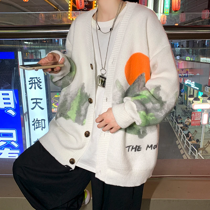 Зимний модный жаккардовый вязаный свитер высшего качества с длинным рукавом