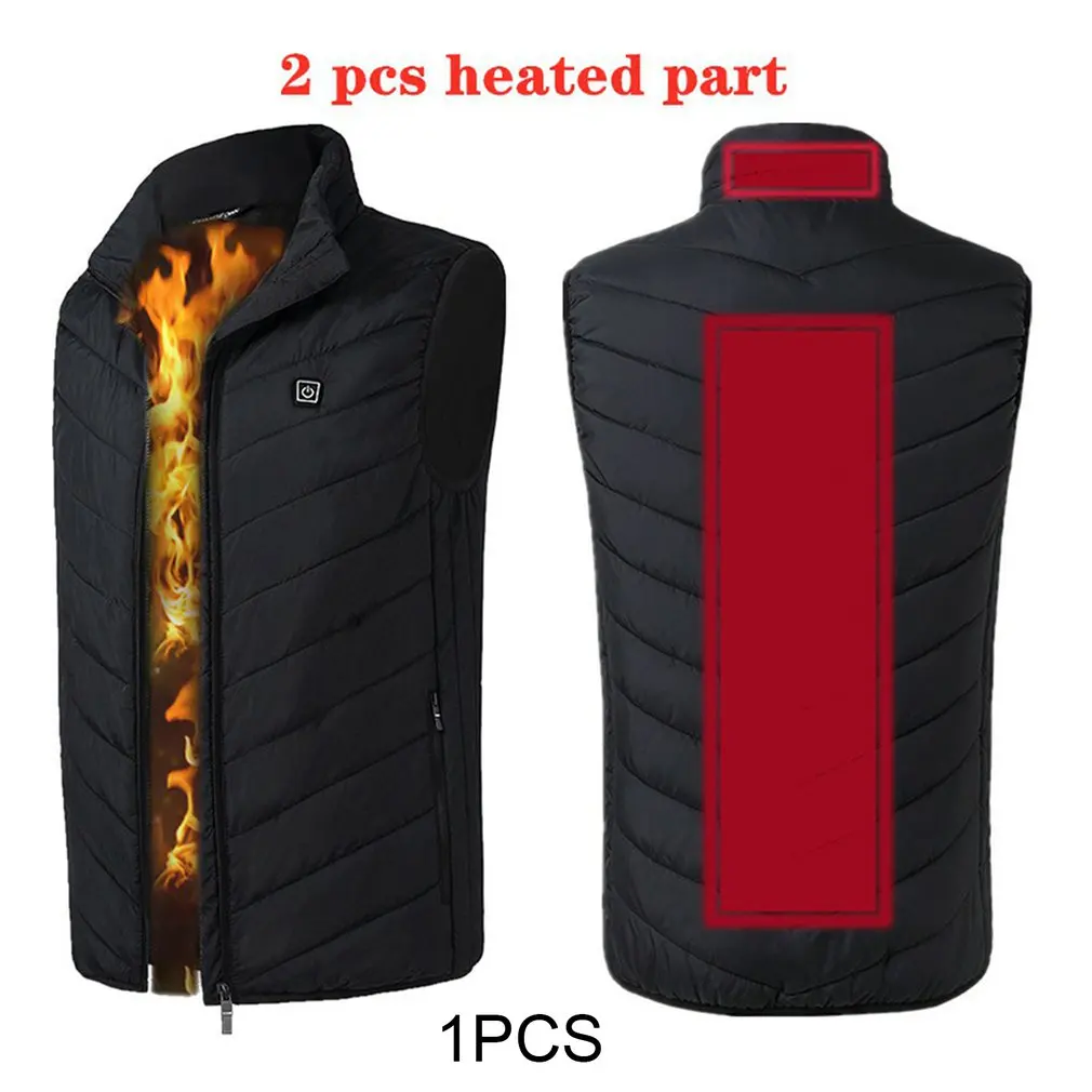 

2 Heated Vest Zones Electric Heated Jackets Men Women Sportswear Heated Coat Graphene Heat Coat USB Heating Jacket For Camping