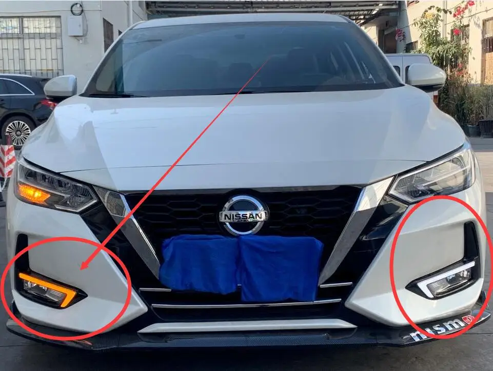 

1 Набор, автомобильный бампер головной светильник для Sylphy туман светильник bluebird cefiro Sentra X-Trail 2019 ~ 2021y светодиодный hanress фары для Sylphy противоту...