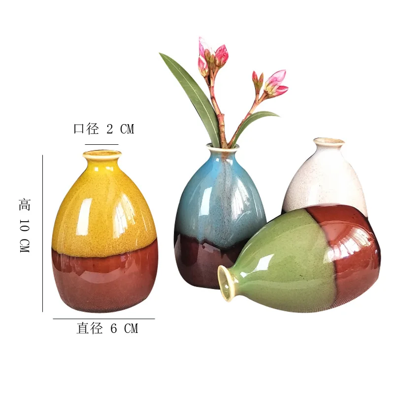 

Ceramic Vase Creative Porcelain Home Table Decoration Mini Vase Simple Pure Handicraft Mediterranean Chinese Style