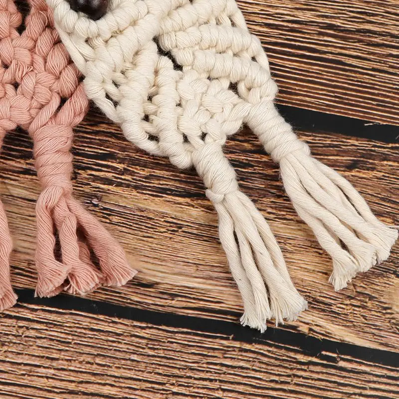 

2 Pcs/set DIY Handmade Baby Pacifier Chain Infant Kids Pacifiers Clip Cotton Tassel Crochet Newborn Teether Chewing Toy