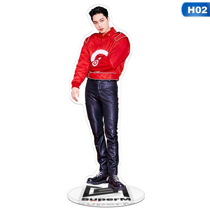 

21cm Kpop SuperM Acrylic Stand Figure Doll Baekhyun Ten Standing Action Table Decor