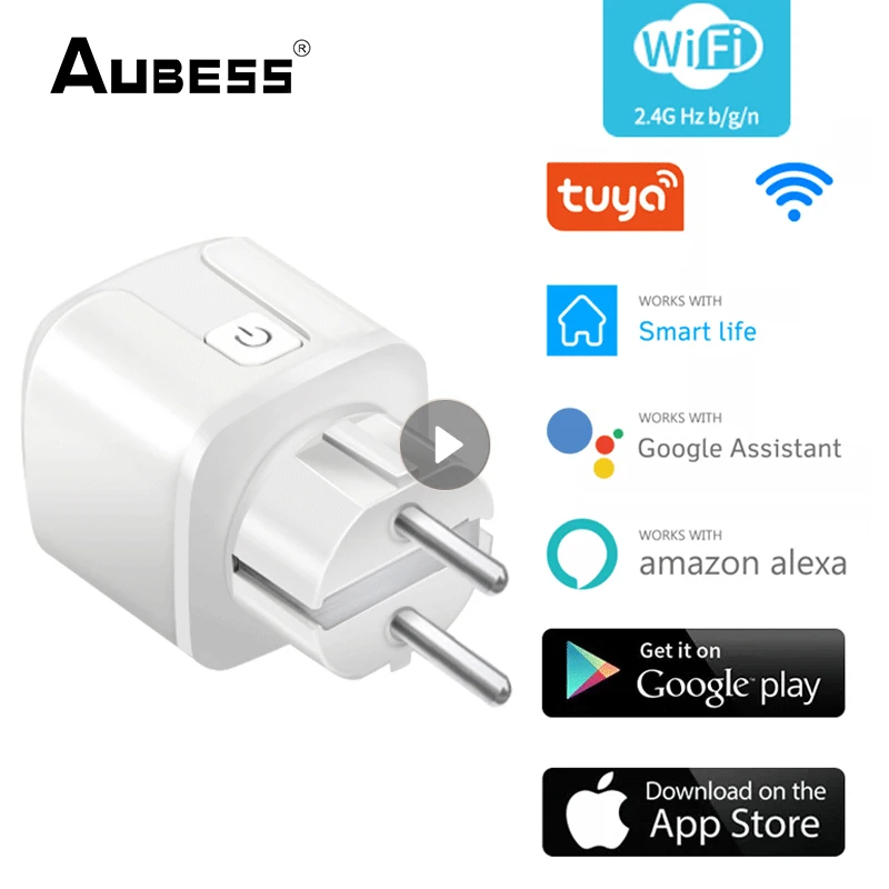 

Умный выключатель Aubess Tuya с поддержкой Wi-Fi, 16 А