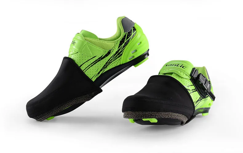 ROCKBROS Fahrradschuhüberzug für den Winter, winddicht, abriebfest, warm halten, halber Überschuhe, MTB, Rennrad, Überschuhe – Detail 11