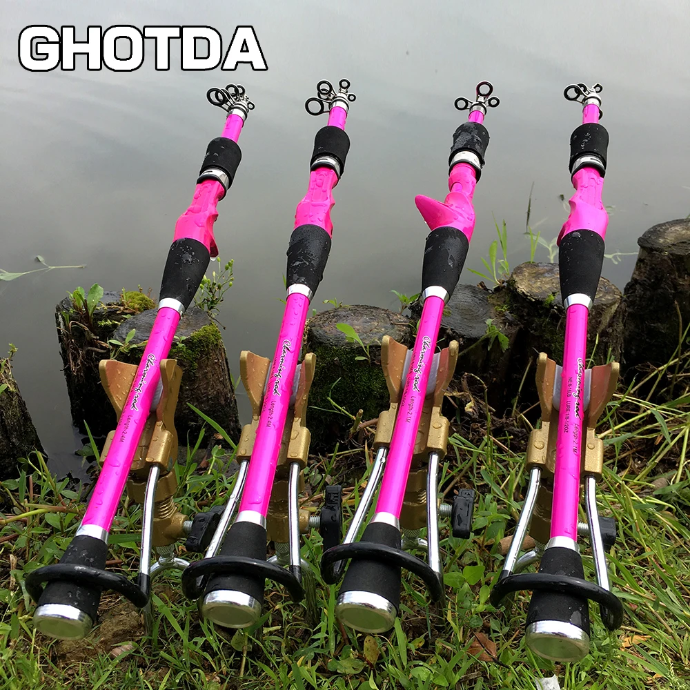 GHOTDA приманка для приманки Удочка 1 8 м 2 М 4 жесткая розовая рыболовная