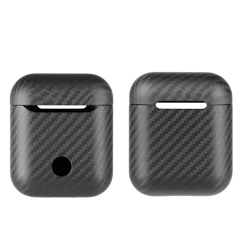 Премиум чехол для наушников из настоящего углеродного волокна для Apple AirPods чехол светодиодный Bluetooth беспроводной чехол для наушников AirPod чехол