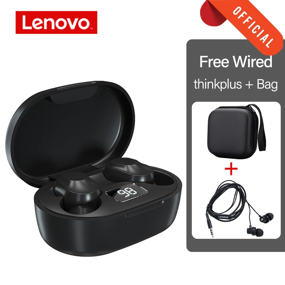 TWS наушники Lenovo со светодиодной подсветкой и поддержкой Bluetooth|Наушники гарнитуры|
