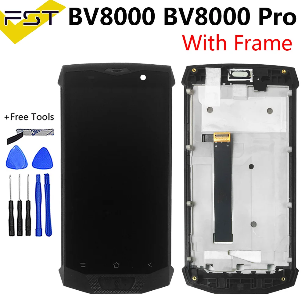 ЖК экран с рамкой для Blackview BV8000/BV8000 Pro дисплей фотографическим экраном дигитайзер