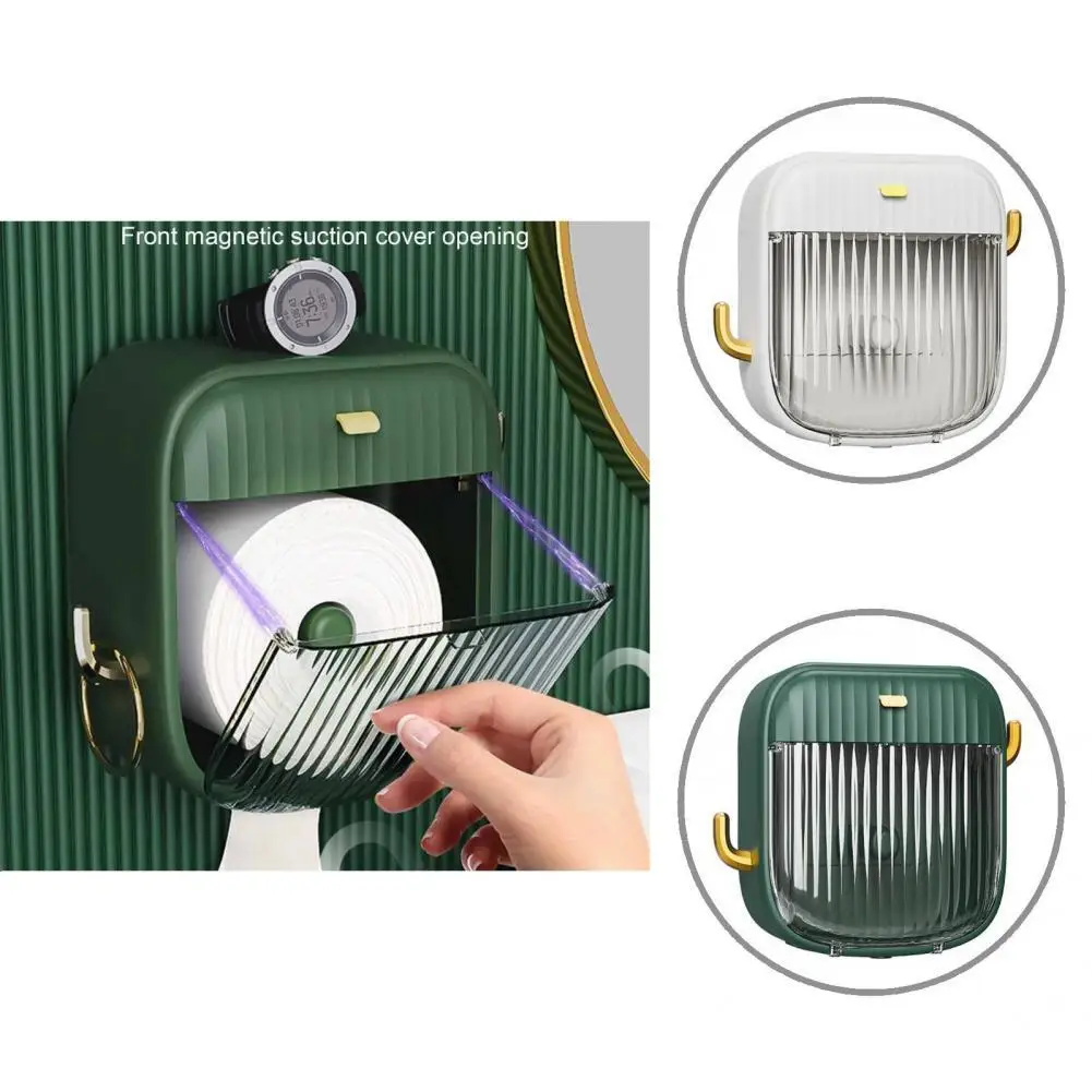 

Large Capacity Hard-Wearing Stylish Paper Storage Box with Hooks for Dresser
